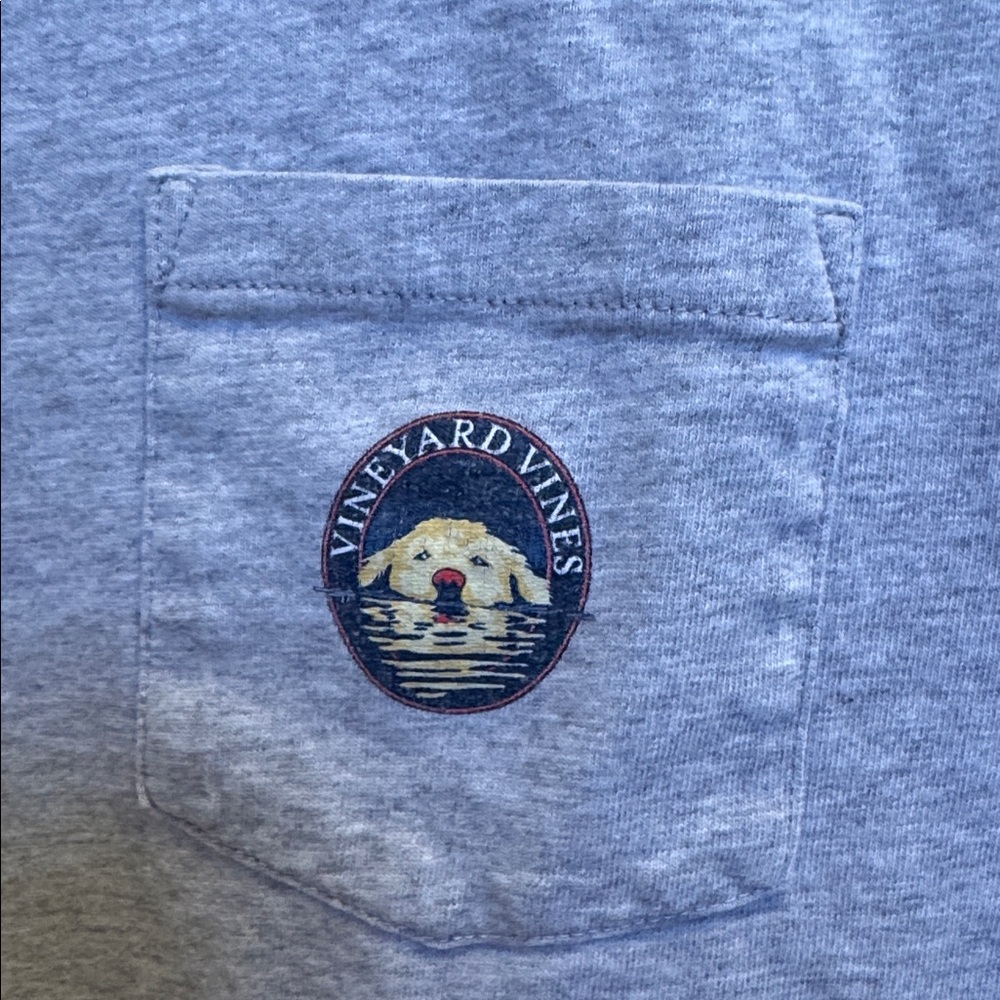 Boy XL Golden Retriever, Vineyard Vines kids Heather Gray Long Sleeve Tee Golden - Picture 2 of 3